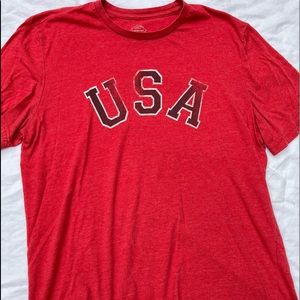 St. John’s Bay USA red tee. Worn & comfy material